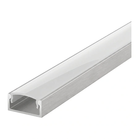 1 Metre Silver Aluminium LED Surface Profile 17x8mm, Opal Diffuser — main product image