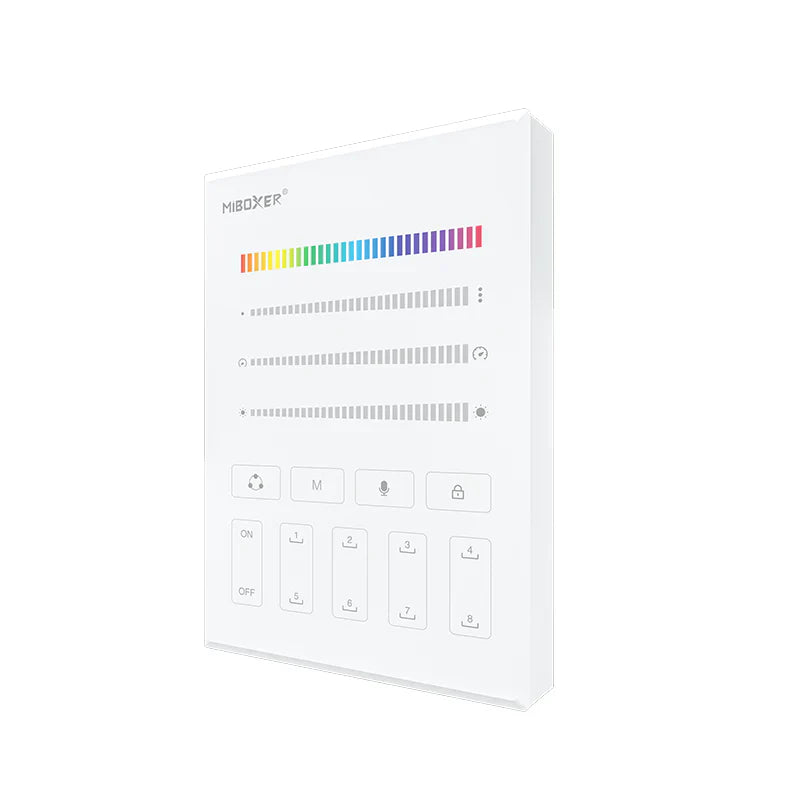 Miboxer 8 Zone SPI Panel Remote (2.4GHz) B9 — view 2 — House of LEDs UK
