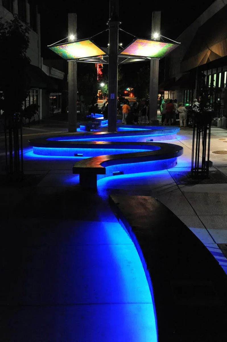 Blue LED Neon Flex AC 220V 240V 8x16mm 120LEDs/m IP65 Waterproof with UK Plug - ATOM LED