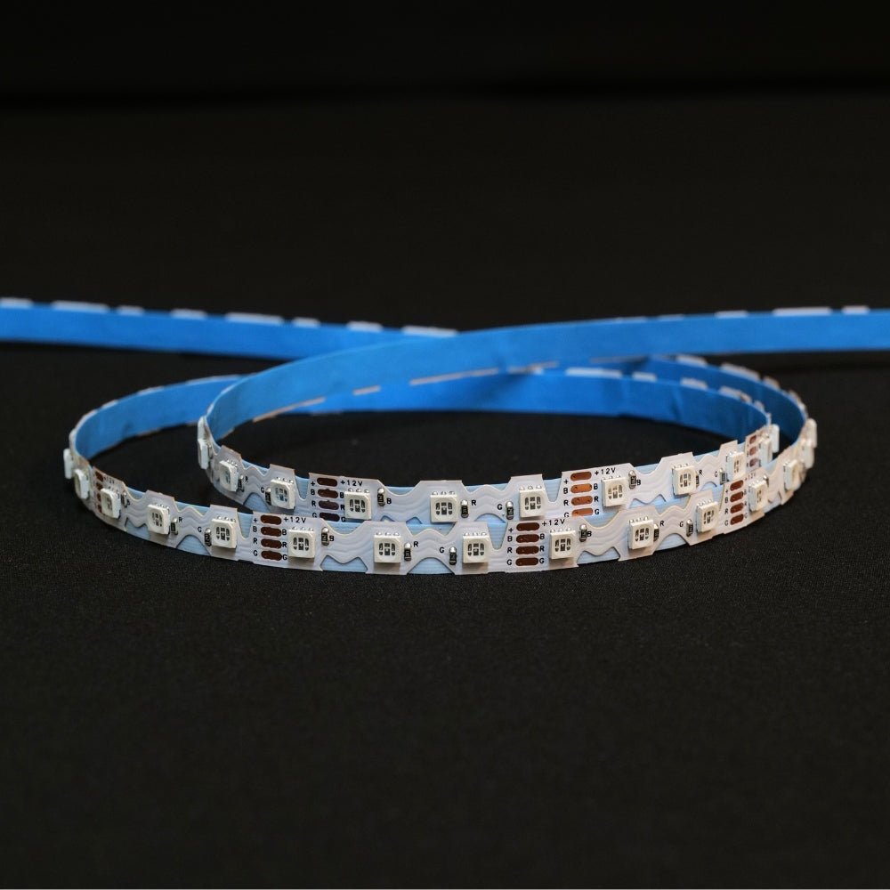 Bendable S - Shape RGB LED Strip 3835 Zig Zag IP20 Waterproof 12V 90 LEDs/m 8mm - House of LEDS