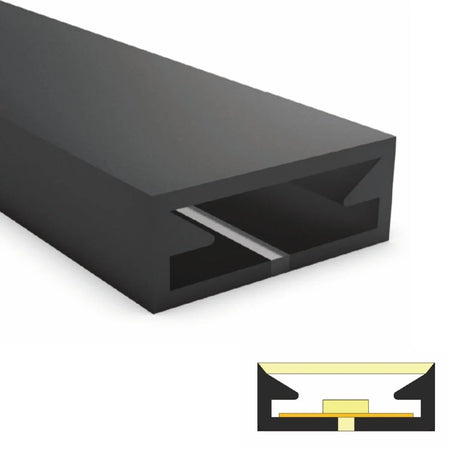 Black Silicone LED Neon Flex Tube Diffuser Body for LED Strip Light 5x13mm — view 15 — House of LEDs UK