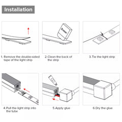 Black Silicone LED Neon Flex Tube Diffuser Body for LED Strip Light 5x13mm - House of LEDS