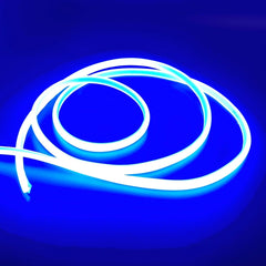 Blue COB LED Strip Light 220V 240V 288 LEDs/m IP65 with UK Plug - House of LEDS