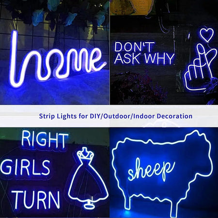 Blue LED Neon Flex 12V 8x16mm 120 LEDs/m IP65 Waterproof 5 Metre — view 9 — House of LEDs UK