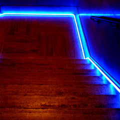 Blue LED Neon Flex 8x16mm 120LEDs/m AC 220 240V IP65 Waterproof with UK Plug - House of LEDS