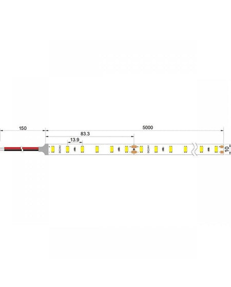 Blue LED Strip Light 12V 240 LEDs/m 1200 LEDs IP20 Non Waterproof 5 Metre Strip — view 9 — House of LEDs UK