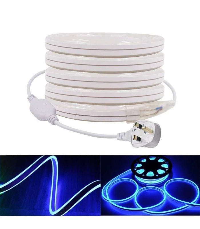 Blue Neon Flex Double Side 220V 240V 120LED/m 8x16mm IP67 Waterproof  Full Kit — view 2 — House of LEDs UK