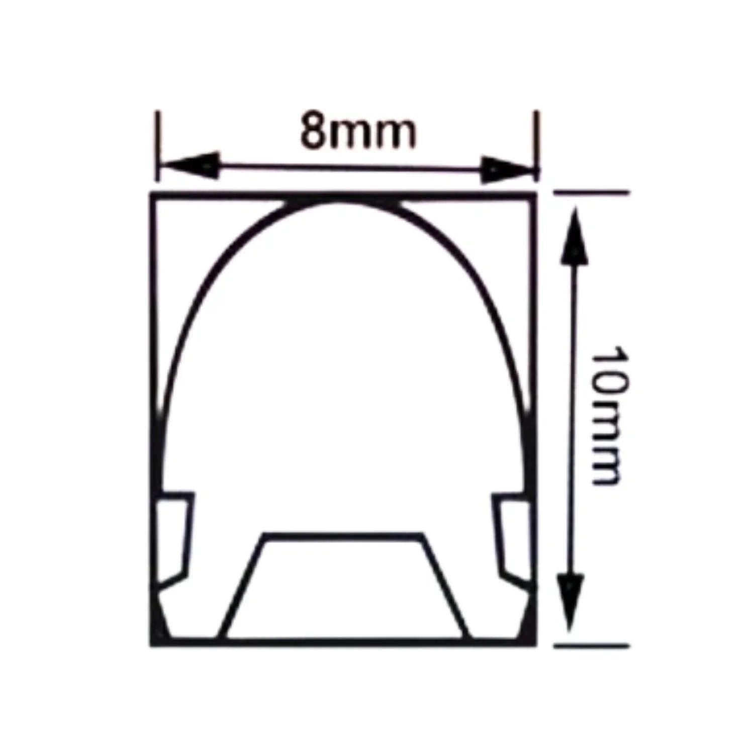 Blue Silicone Neon Flex Tube Diffuser Body for LED Strip Lights Neon Signs 8mm — view 2 — House of LEDs UK