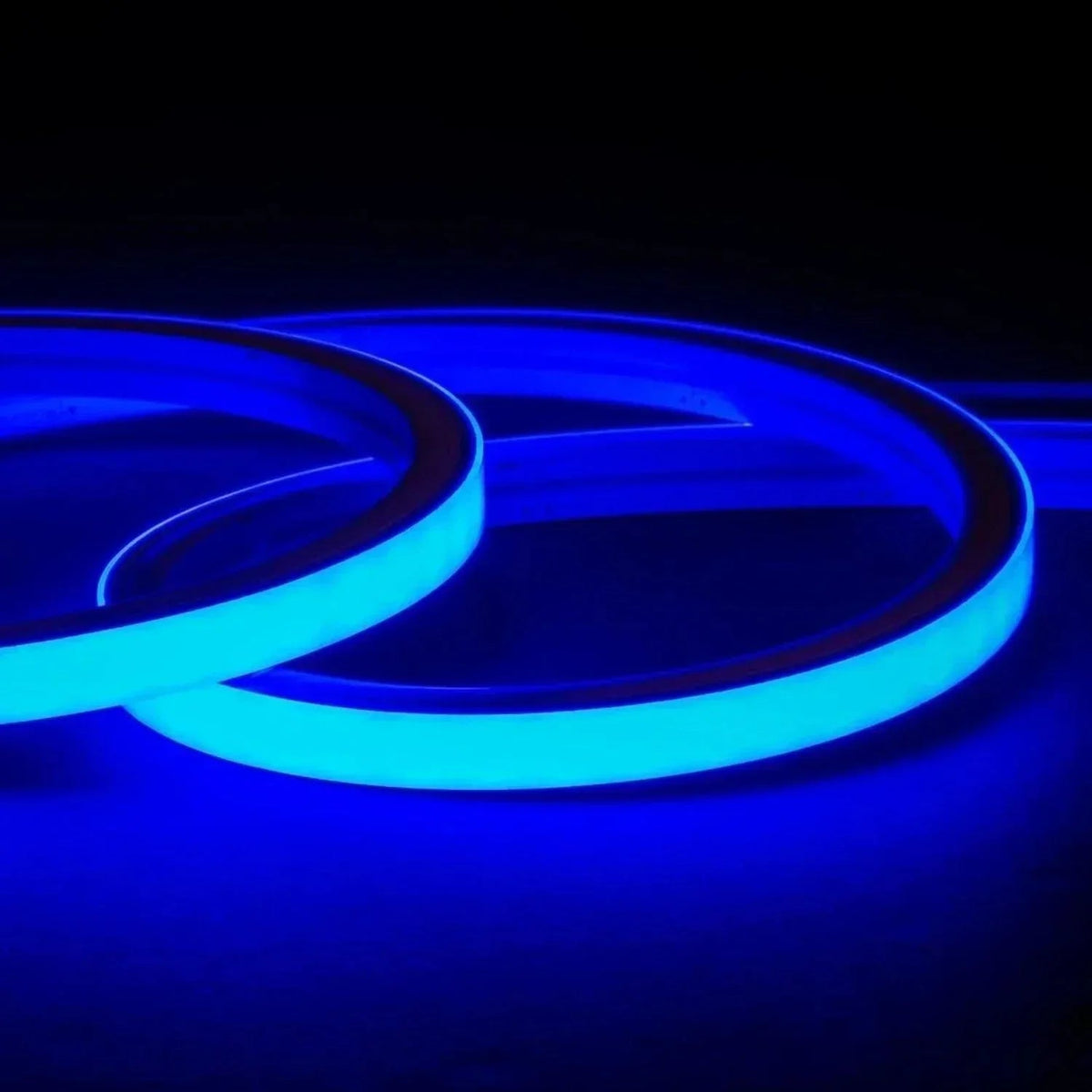 Blue LED Neon Flex 16x16mm 220V 240V Top Bending 120LEDs/m 20cm Cut IP65 Waterproof with UK Plug — view 9 — House of LEDs UK