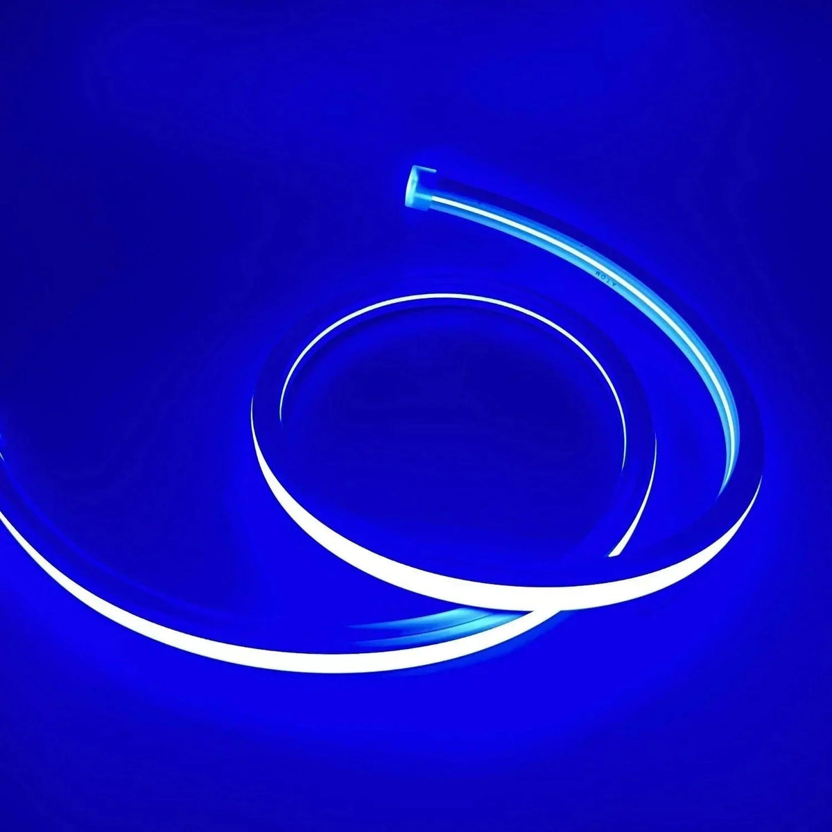 Blue LED Neon Flex 16x16mm 220V 240V Top Bending 120LEDs/m 20cm Cut IP65 Waterproof with UK Plug — view 2 — House of LEDs UK