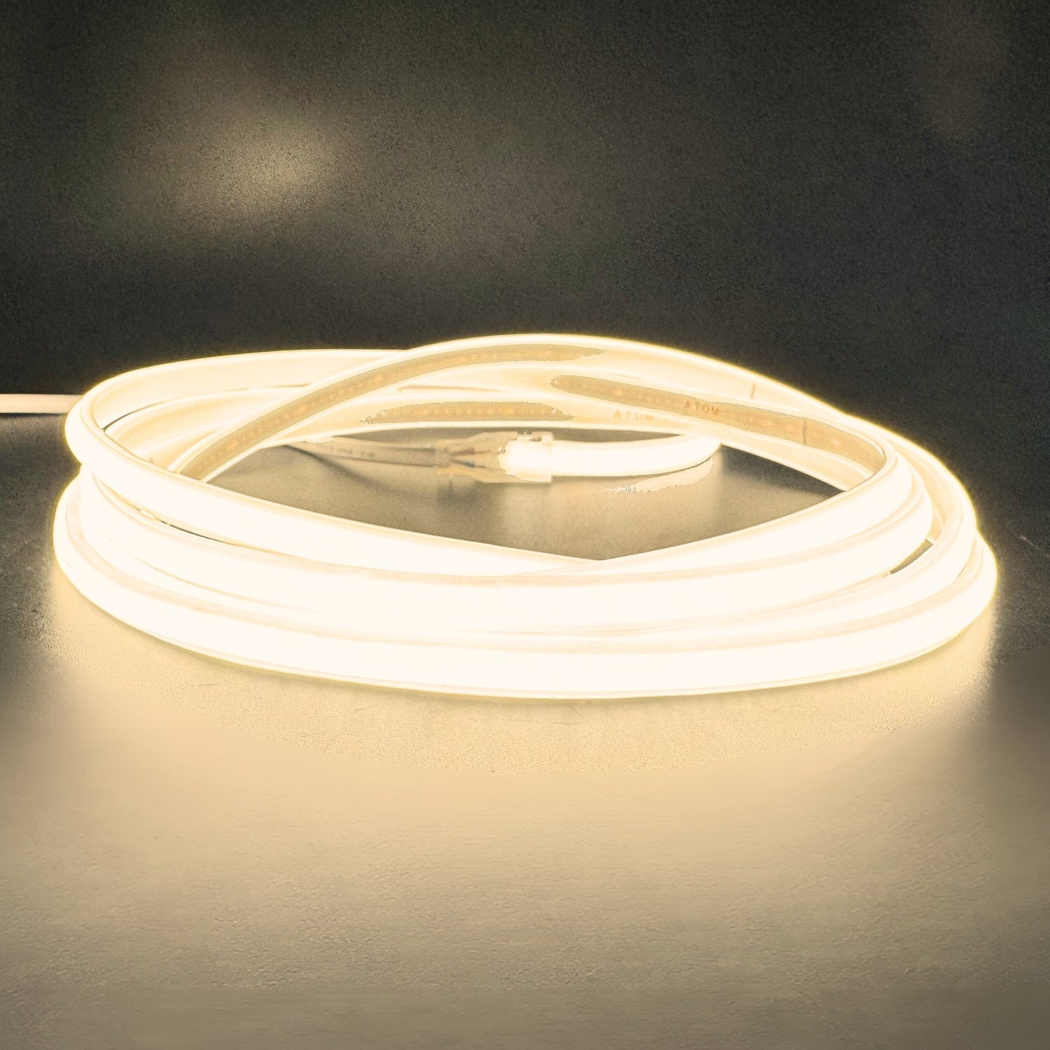 COB LED Strip 220V 240V Warm White 3000K 288 LEDs/m IP65 with UK Plug - House of LEDS