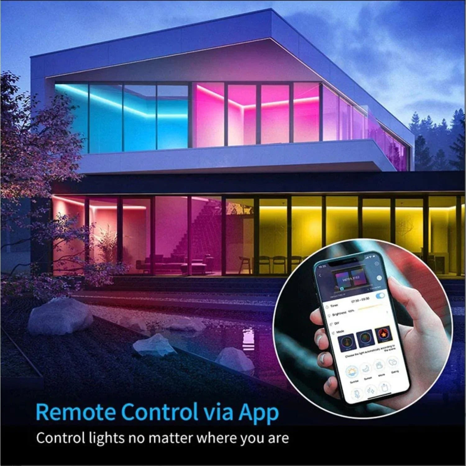 COB LED Strip 220V 240V WIFI Dimmer Controller with 23-Key RF Remote Control 1500W for Brightness Adjustment — view 8 — House of LEDs UK