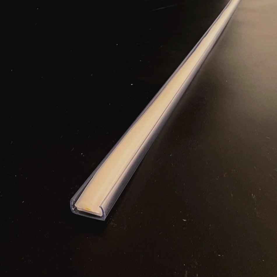 COB LED Strip Clear PVC Plastic Profile 1 Metre — House of LEDs UK