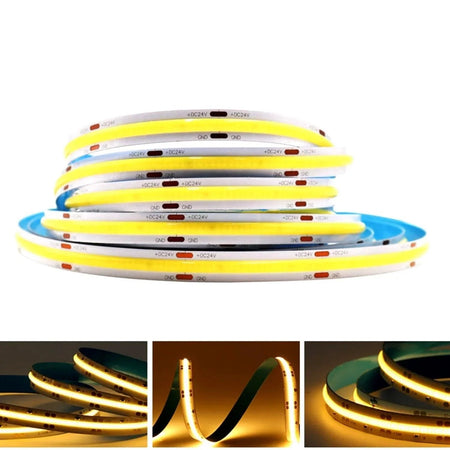 COB LED Strip Light Cool White 6000K 24V 352 LEDs/m IP20 Waterproof — view 3 — House of LEDs UK