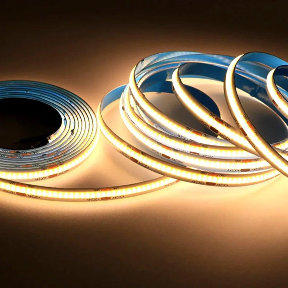 COB LED Strip Light Warm White 3000K 24V 352 LEDs/m IP20 Waterproof — House of LEDs UK
