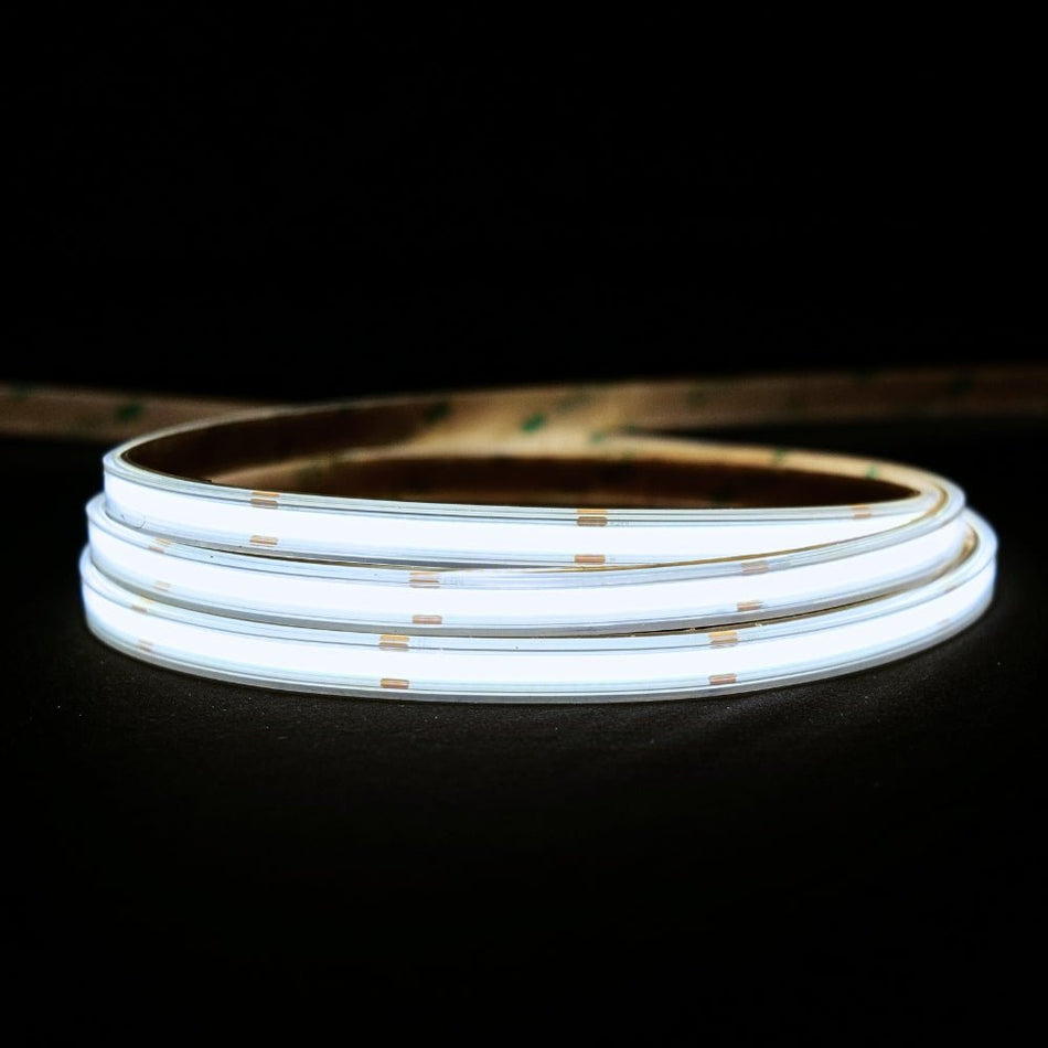 Cool White 6000K COB LED Strip 24V 480LEDs/m IP67 Waterproof 20m Run - House of LEDS