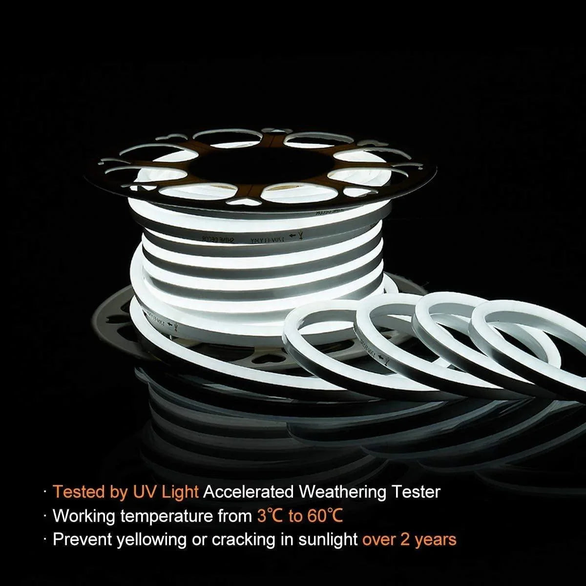Cool White LED Neon Flex 24V DC Wireless 8x16mm 120LEDs/m IP65 Waterproof — view 12 — House of LEDs UK