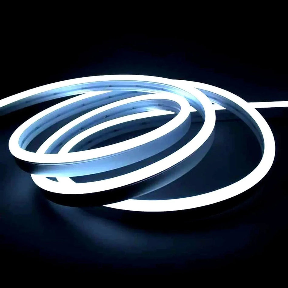 Cool White LED Neon Flex 24V DC Wireless 8x16mm 120LEDs/m IP65 Waterproof — House of LEDs UK
