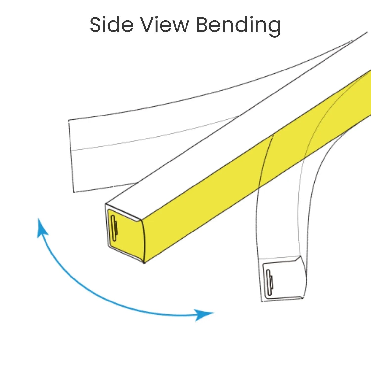 Cool White LED Neon Flex 6000K 16x16mm 220V 240V Top Bending 20cm Cutting IP65 with UK Plug - House of LEDS