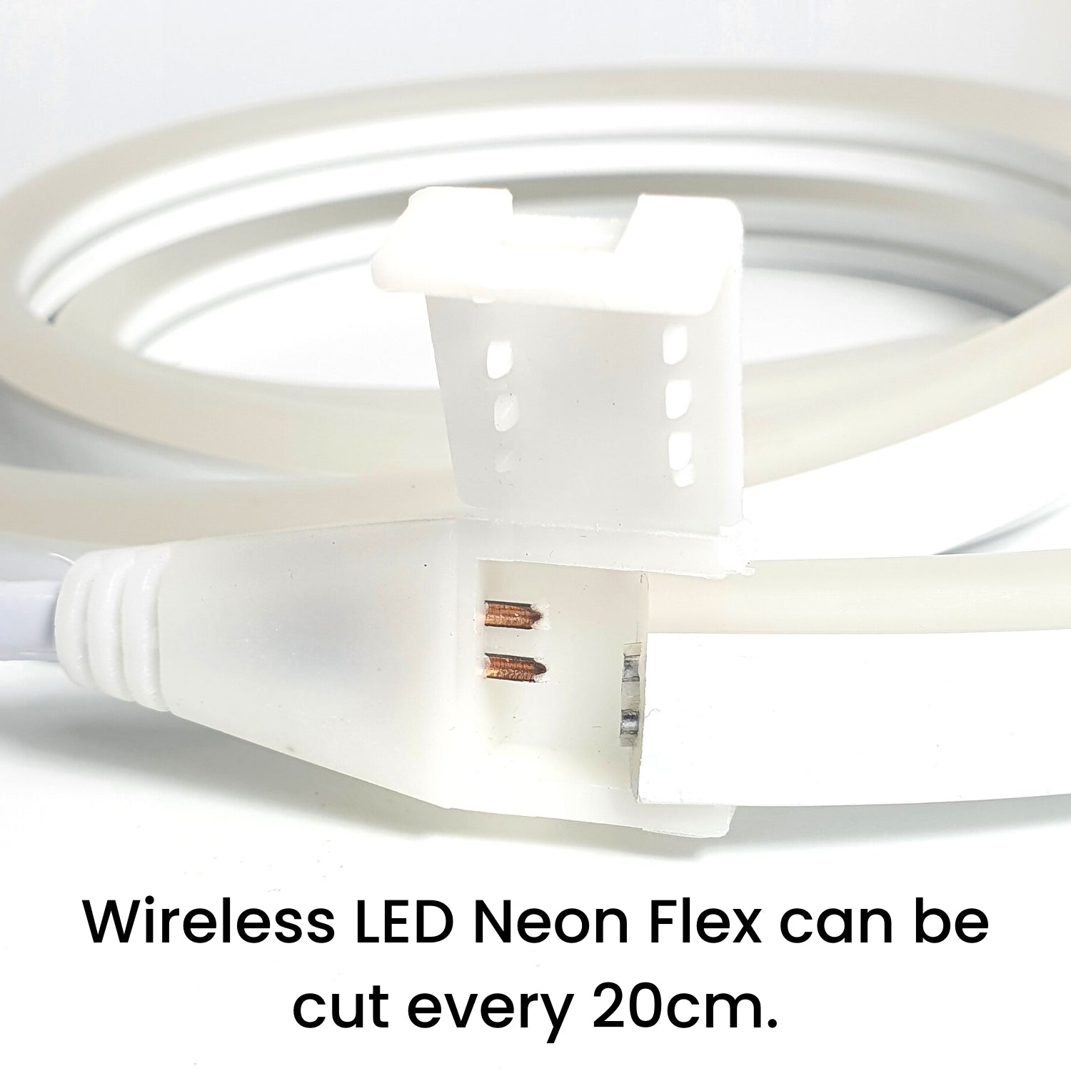 Cool White LED Neon Flex Wireless 8x16mm 120LEDs/m 220V 240V IP65 Waterproof with UK Plug - House of LEDS