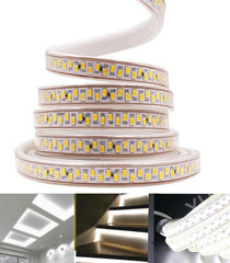 Cool White LED Strip 220V 240V 180LEDs/m SMD5730 IP65 with UK Plug - House of LEDS