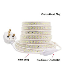 Cool White LED Strip 220V 240V 180LEDs/m SMD5730 IP65 with UK Plug - House of LEDS