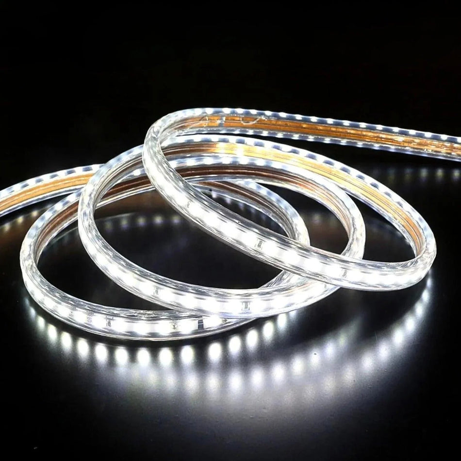 Cool White LED Strip Light 220V 240V 2835 IP65 Waterproof 120LED/m Full Kit — House of LEDs UK