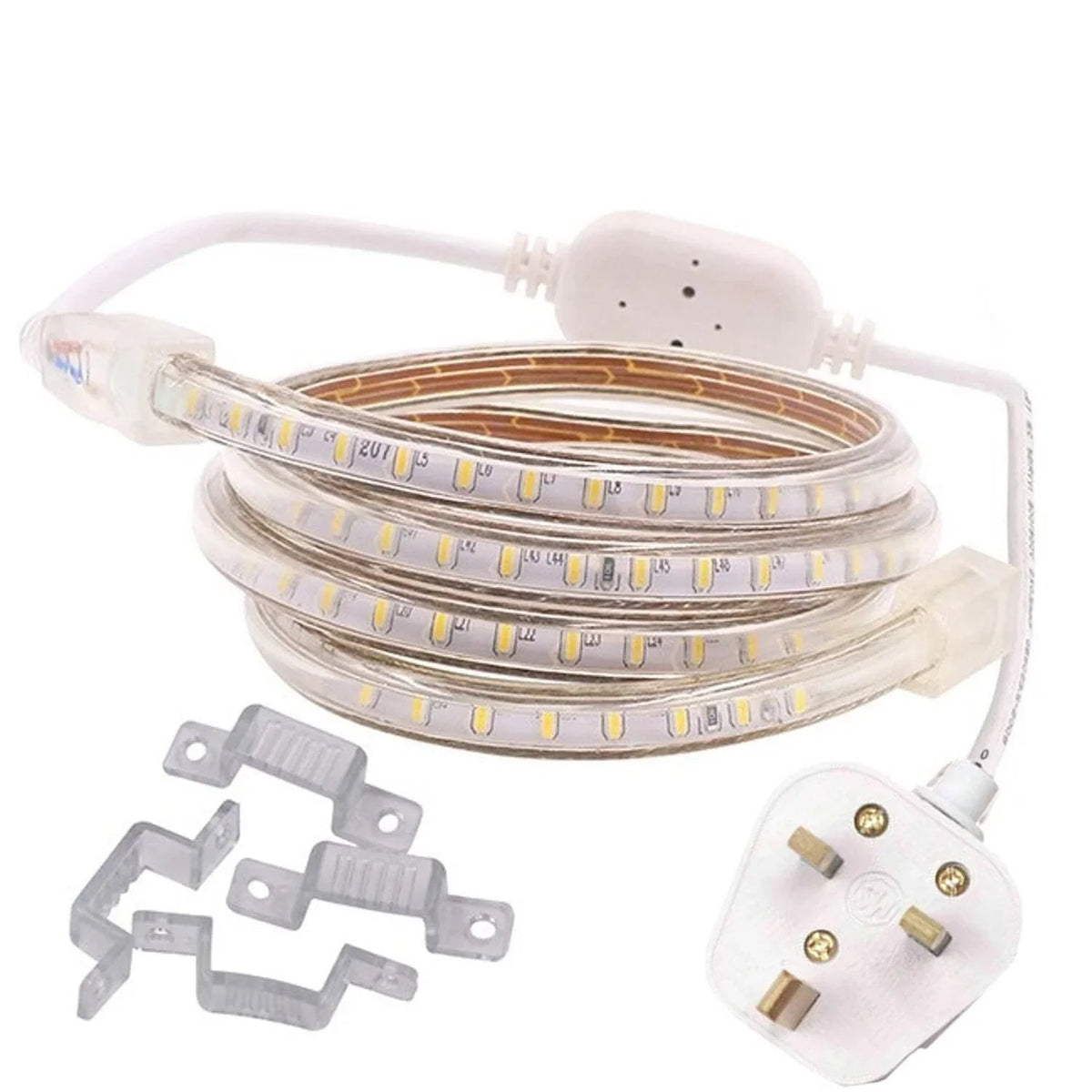 Cool White LED Strip Light 220V 240V 2835 IP65 Waterproof 120LED/m Full Kit — view 6 — House of LEDs UK