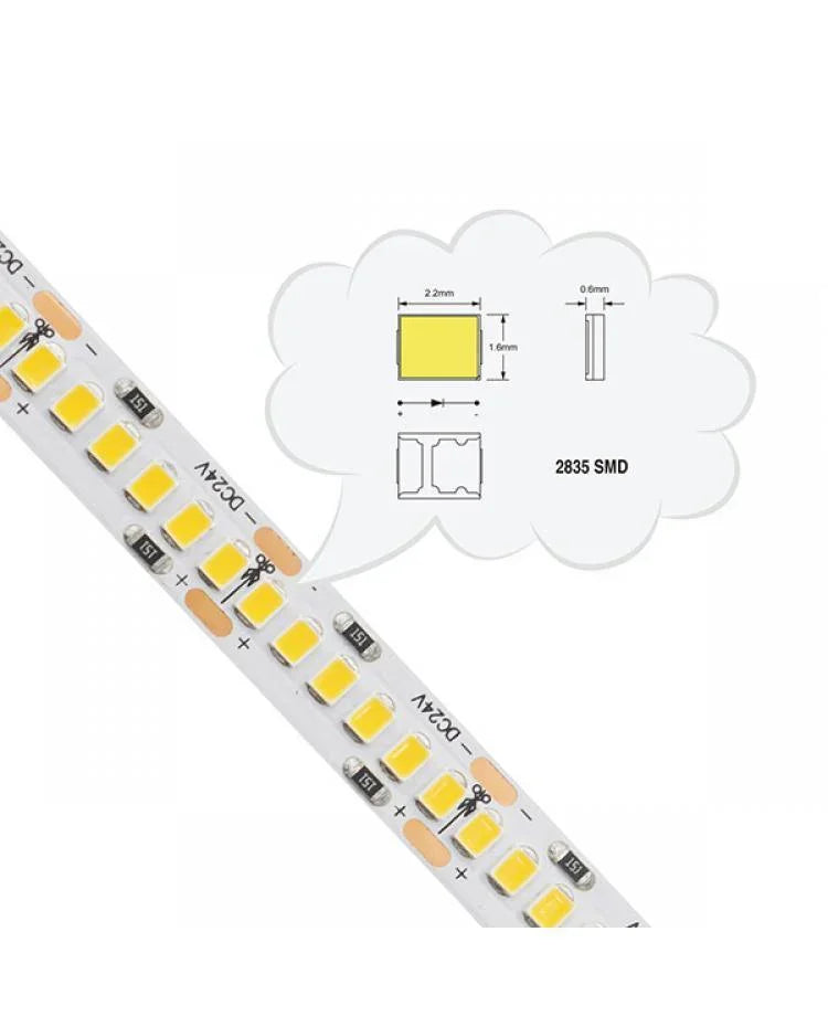 Cool White LED Strip Light 6000K 12V 240 LEDs/m 1200 LEDs IP20 Waterproof 5 Metre Strip — view 9 — House of LEDs UK