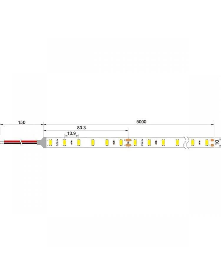 Cool White LED Strip Light 6000K 12V 240 LEDs/m 1200 LEDs IP20 Waterproof 5 Metre Strip — view 8 — House of LEDs UK