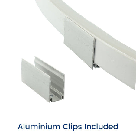 Cool White Neon Flex 14x25mm 220V 240V 120LEDs/m IP65 Waterproof with UK Plug - House of LEDS
