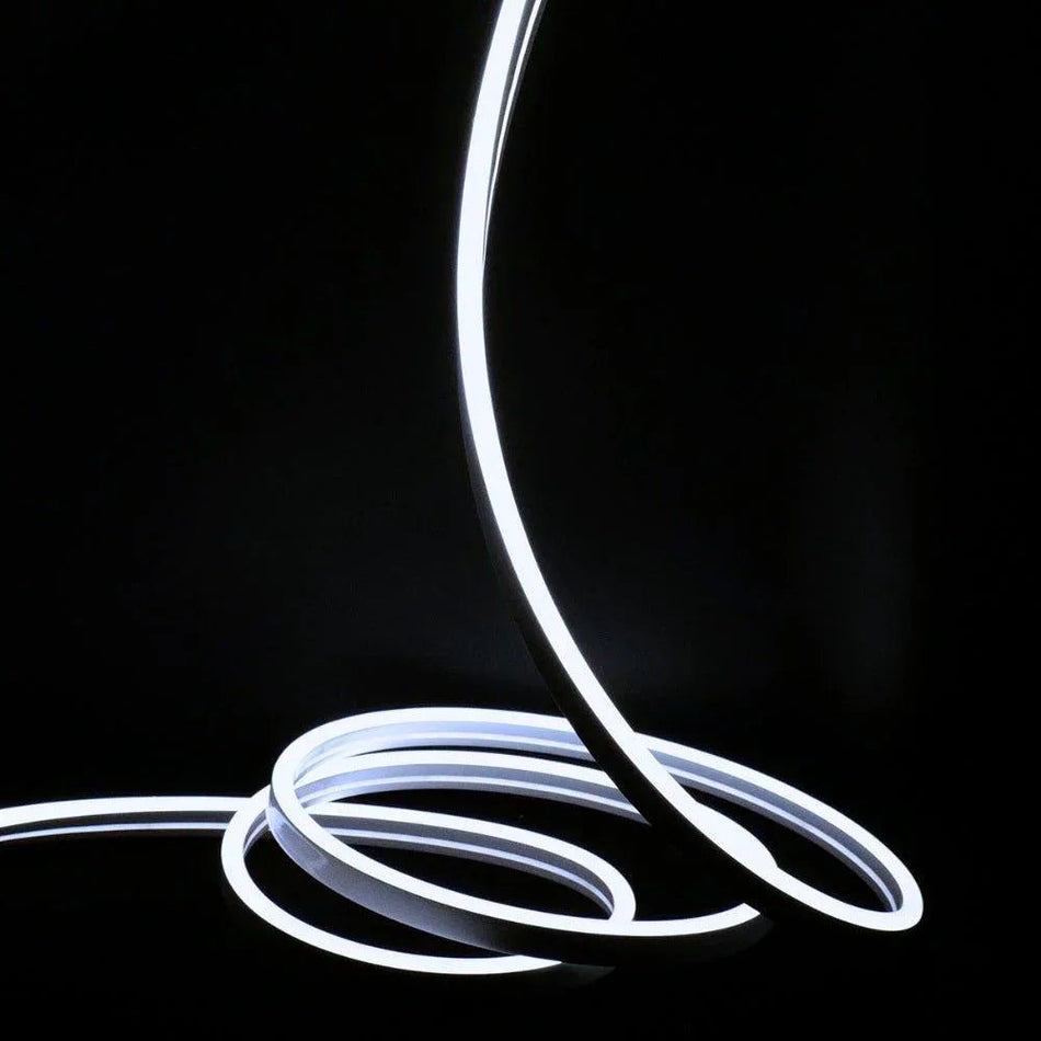 Cool White Neon Flex 24V 8x16mm 120LEDs/m IP65 Waterproof 5cm Cut — House of LEDs UK