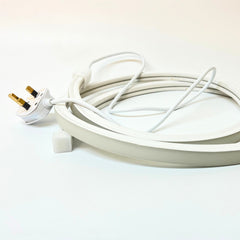 Cool White Neon Flex 6000K 16x16mm 220V 240V Top Bend IP65 10cm Cut with UK Plug - House of LEDS