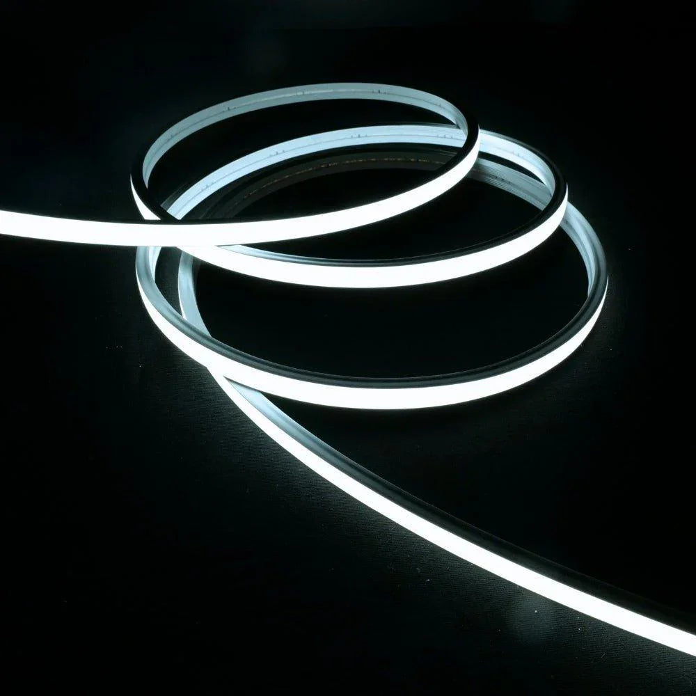 Cool White Neon Flex 6000K 24V Top Bend 10x6mm IP65 Waterproof 280LEDs/m — House of LEDs UK