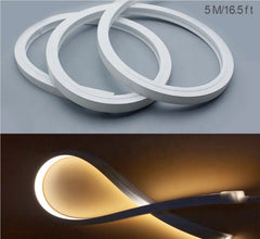 Cool White Neon Flex 6000K 48V 16x16mm Flat Shape Vertical Bending IP65 Waterproof LED Neon Flex Only - House of LEDS