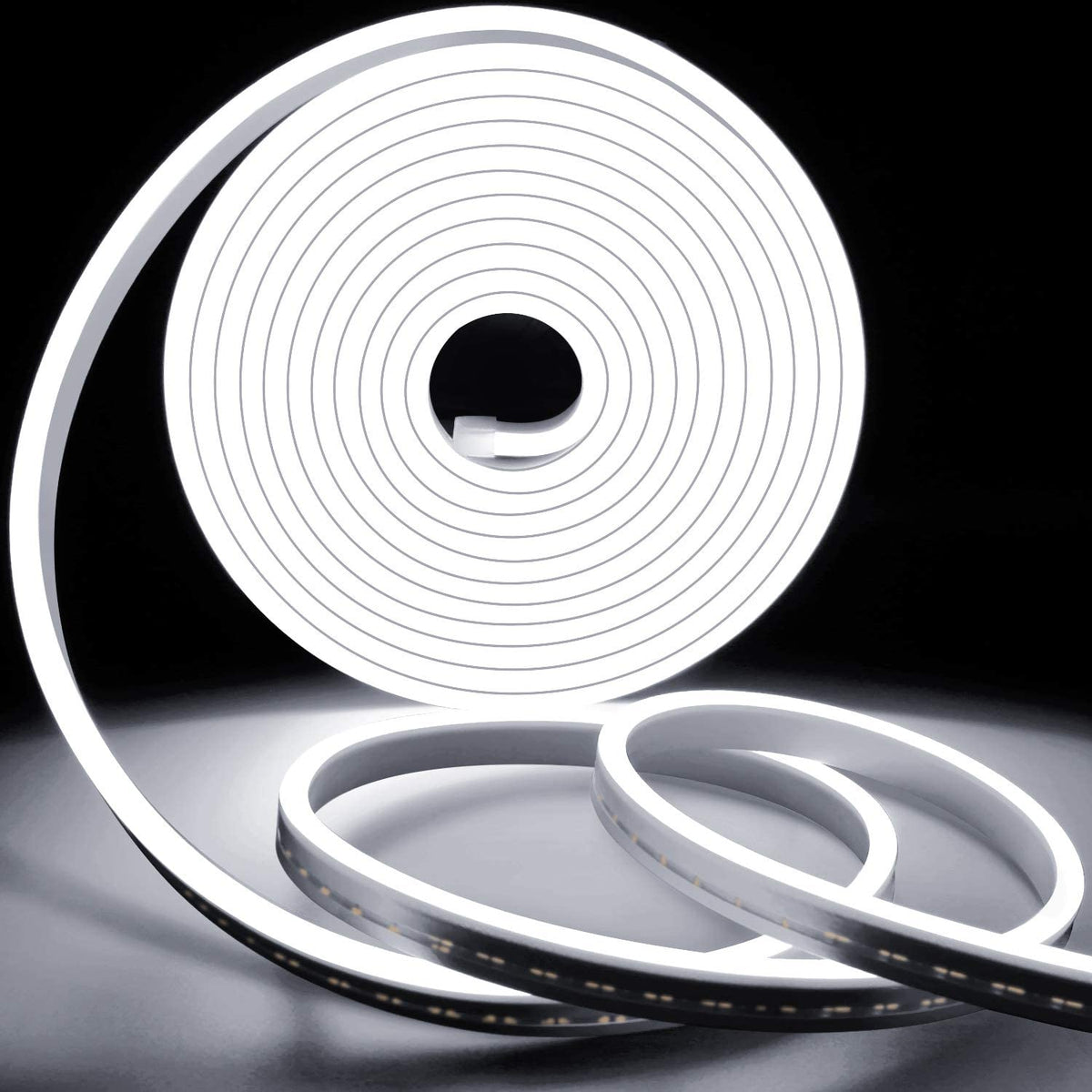 Cool White Neon Flex 6000K DC 12V IP65 Waterproof 8x16mm 120 LEDs/M Only - House of LEDS