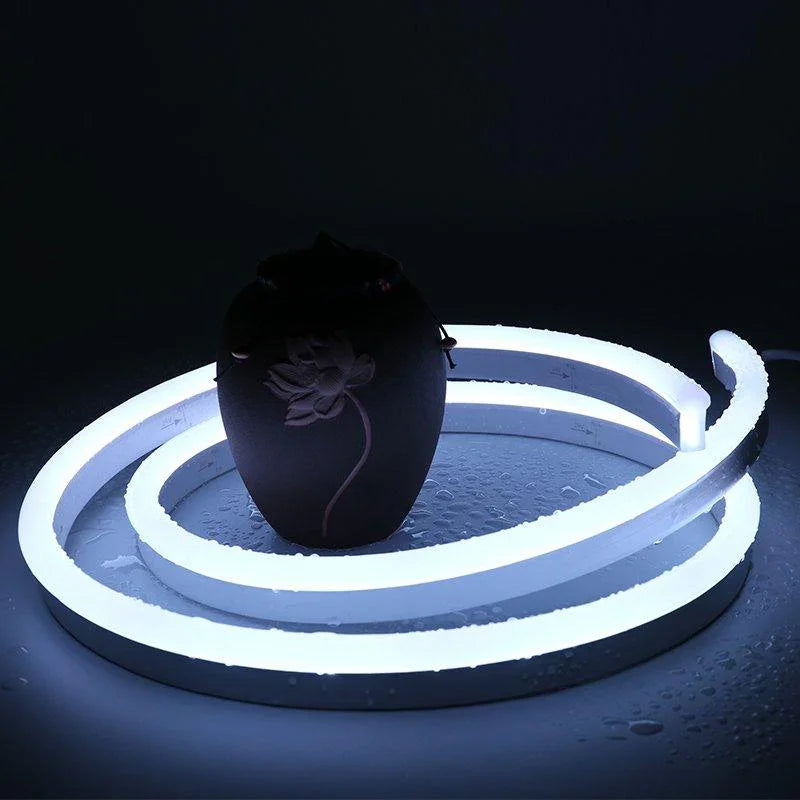 Cool White Neon Flex DC 12V IP65 Waterproof 8x16mm 120 LEDs/M Full Kit — House of LEDs UK