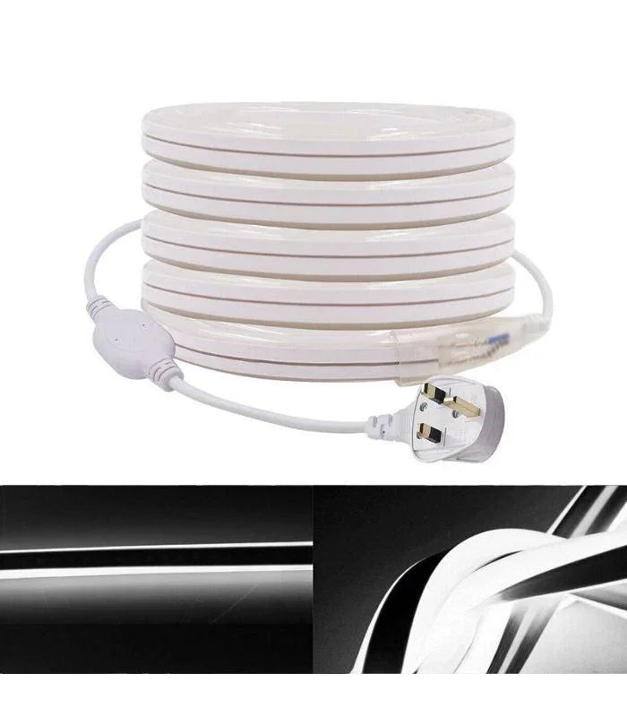 Cool White Neon Flex Double Side 220V 240V 120LED/m 8x16mm IP67 Waterproof Full Kit — view 10 — House of LEDs UK