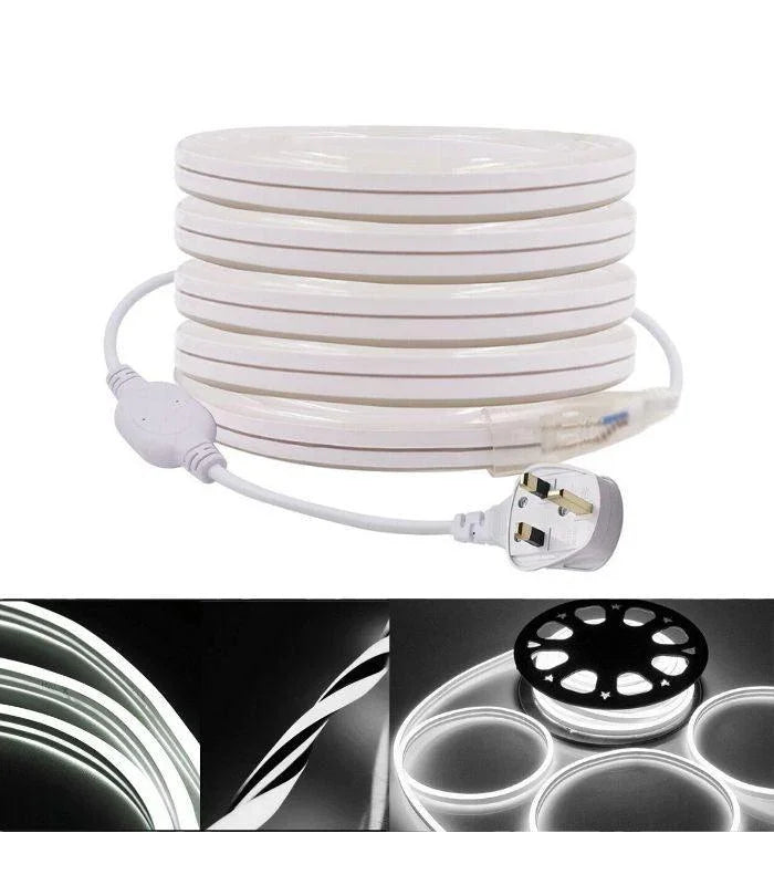 Cool White Neon Flex Double Side 220V 240V 120LED/m 8x16mm IP67 Waterproof Full Kit — view 5 — House of LEDs UK