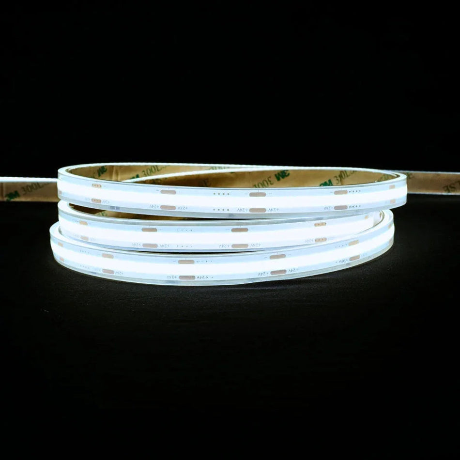 Cool White 6000K COB LED Strip 24V 384 LEDs/m IP68 Waterproof — House of LEDs UK