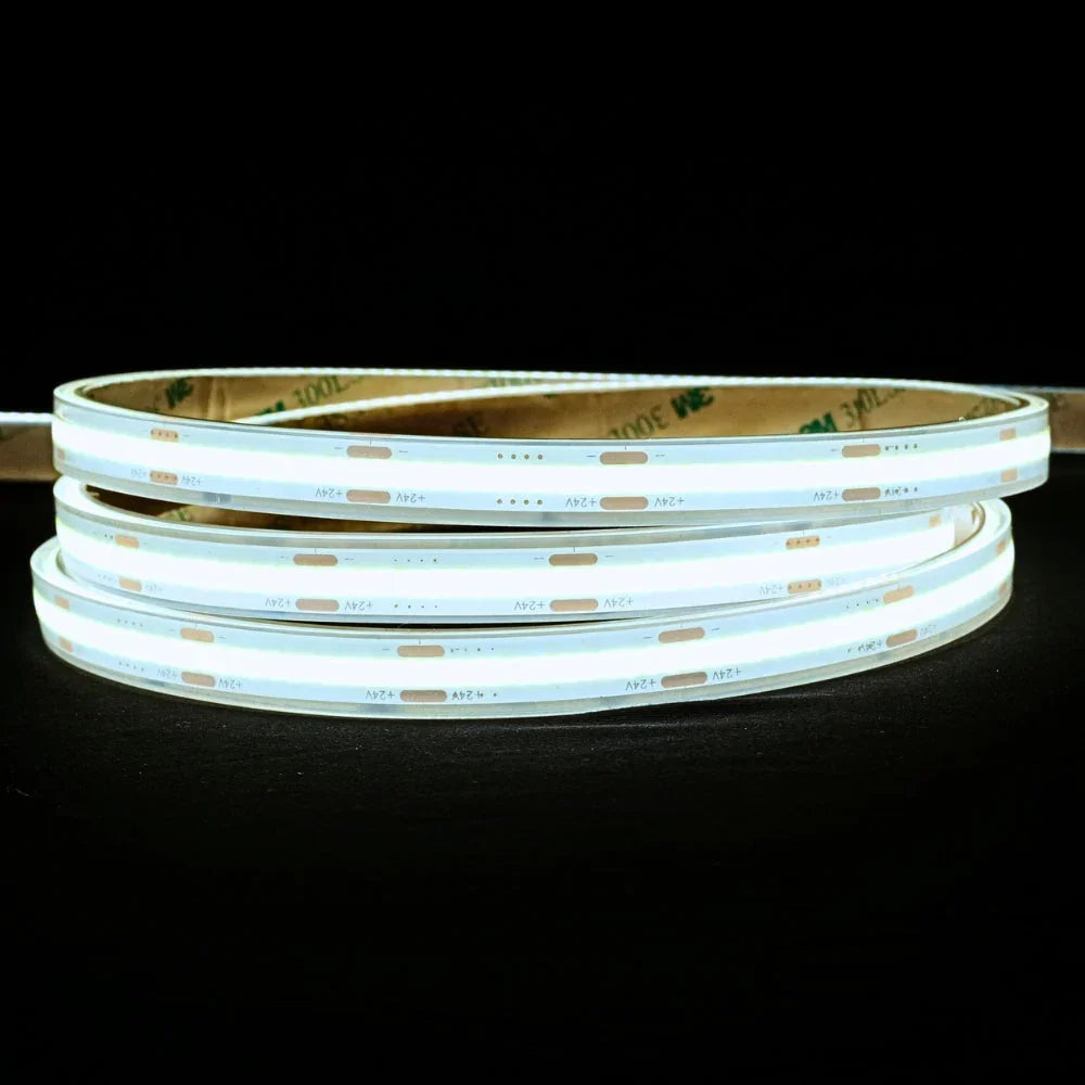 Cool White 6000K COB LED Strip 24V 384 LEDs/m IP68 Waterproof — view 3 — House of LEDs UK