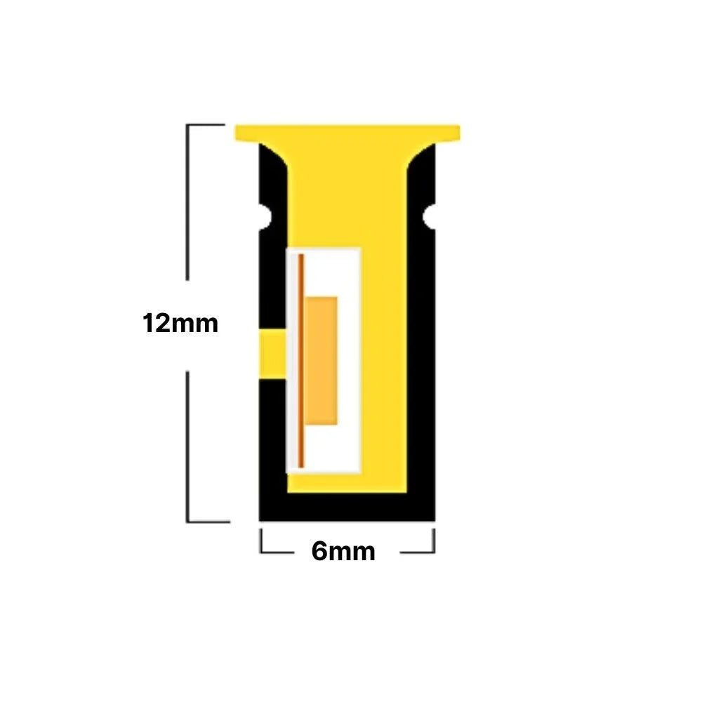 Decking LED Light Warm White Neon Flex 2700K 24V 6x12mm IP67 Waterproof Cut Anywhere - House of LEDS