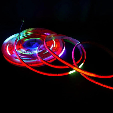 Digital Pixel RGB COB Strip 24V IP20 720 LEDs/m WS2811 10mm wide — view 3 — House of LEDs UK
