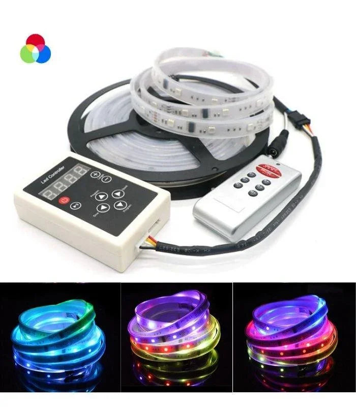 Digital Pixel RGB LED Strip 12V WS2811 Addressable 60LED/M 5 Metre IP67 Waterproof 5metre Kit — House of LEDs UK