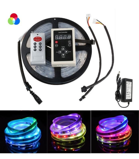 Digital Pixel RGB LED Strip 12V WS2811 Addressable 60LED/M 5 Metre IP67 Waterproof 5metre Kit - House of LEDS