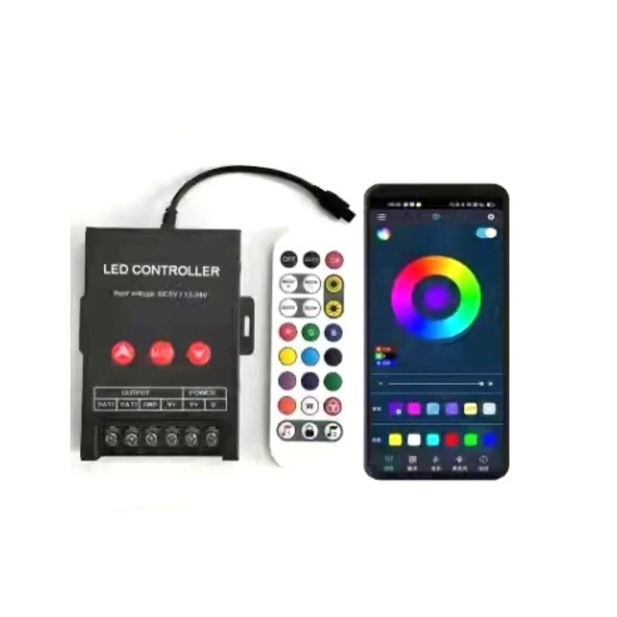 Digital Pixel RGB Strip Bluetooth App Controller DC 5V-24V for SK6812 SK6812-RGBW WS2812 WS2813 WS2811 — House of LEDs UK