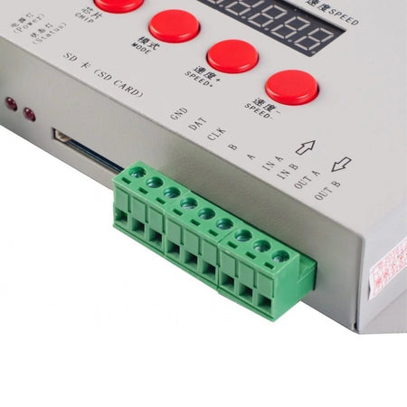 Digital RGB Pixel Controller K-1000C (T-1000S Updated) WS2812B WS2815 SK6812 WS2811 WS2801 LED Strip LED Matrix LED String 1536 Pixels Controller DC5-24V Addressable Programmable Controller with SD Card — view 4 — House of LEDs UK