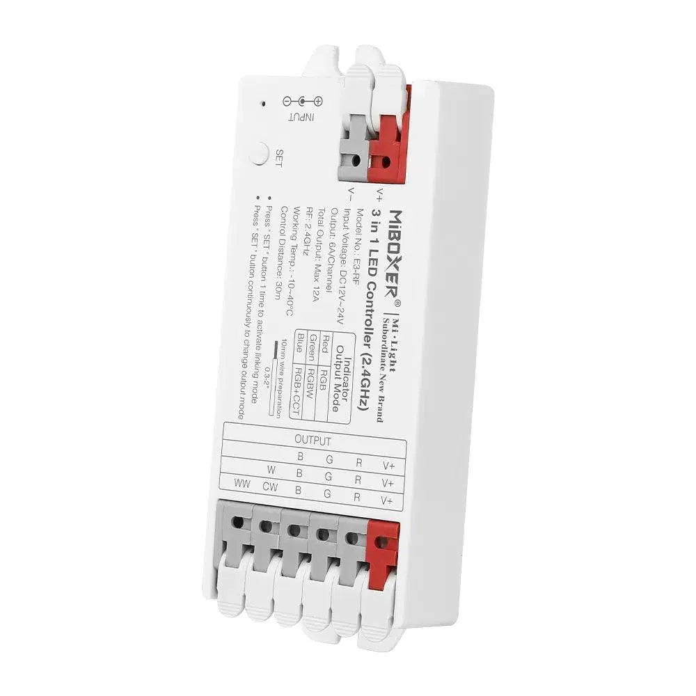 Miboxer E3-RF 2 in 1 LED RF Controller 12V-24V RGB/RGBW & RGB+CCT — view 2 — House of LEDs UK