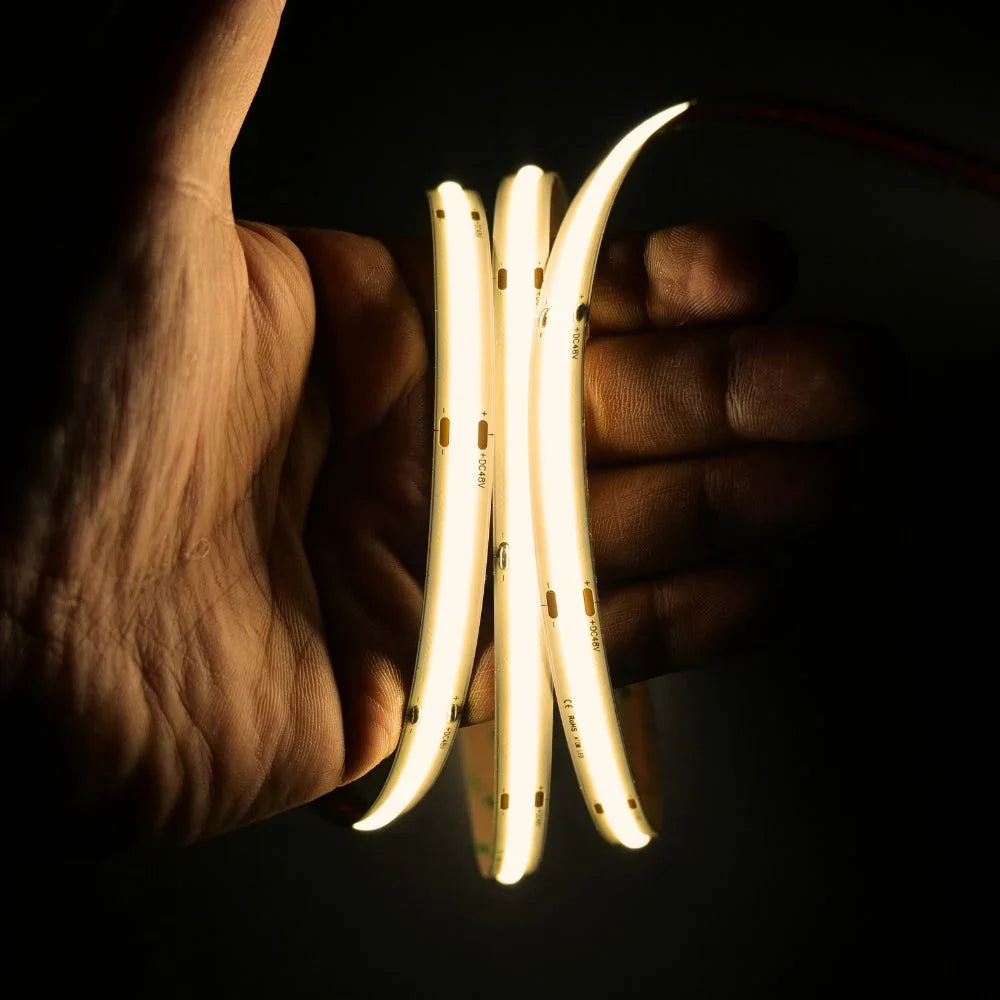 Warm White 3000K COB LED Strip 24V 480LEDs/m IP20 20m Run — view 3 — House of LEDs UK