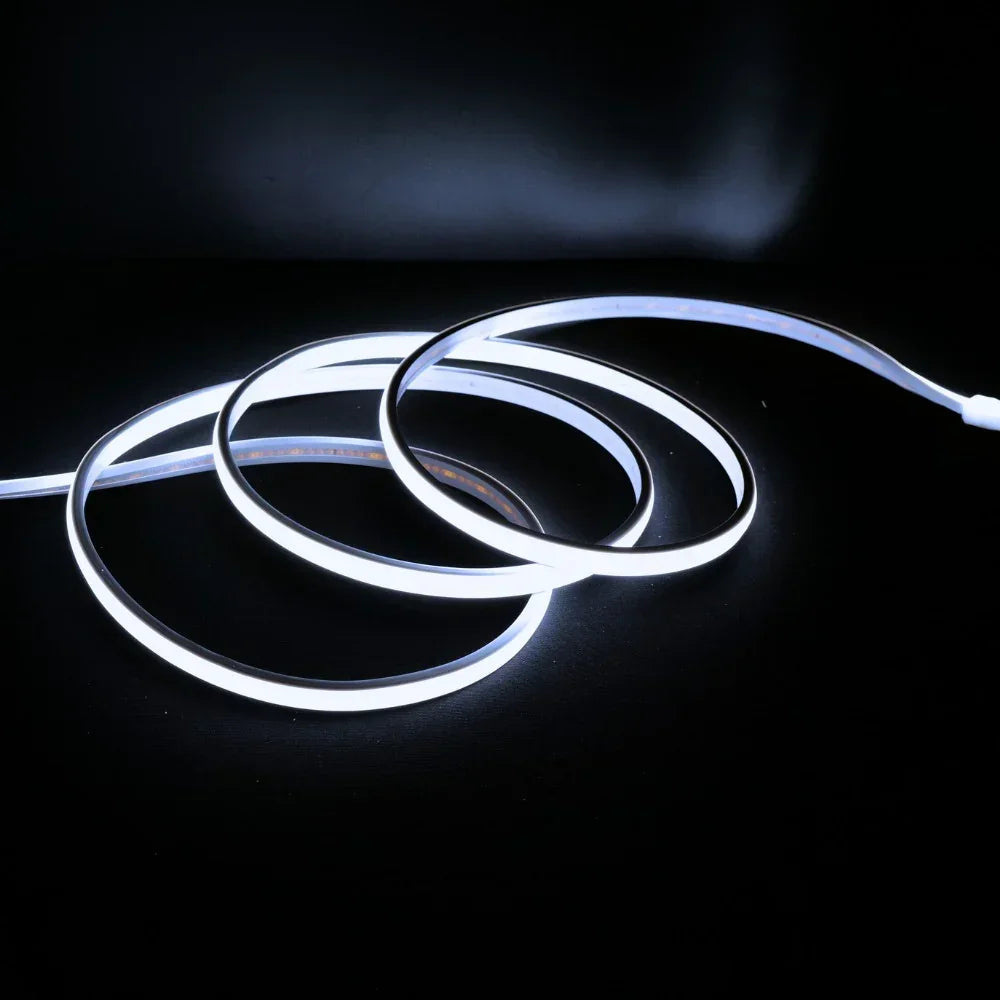 Cool White 6000K COB LED Strip 220V 240V 288 LEDs/m IP65 UK Plug — view 3 — House of LEDs UK